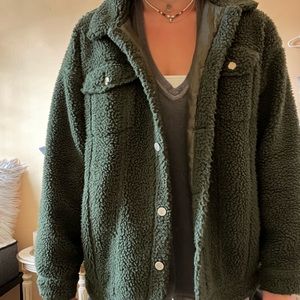 Dark green Teddy Jacket